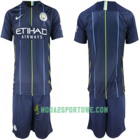 Koszulka Manchester City Dziecięcy Wyjazdowe Stroje Piłkarskie 2018-2019 Krótki Rękaw